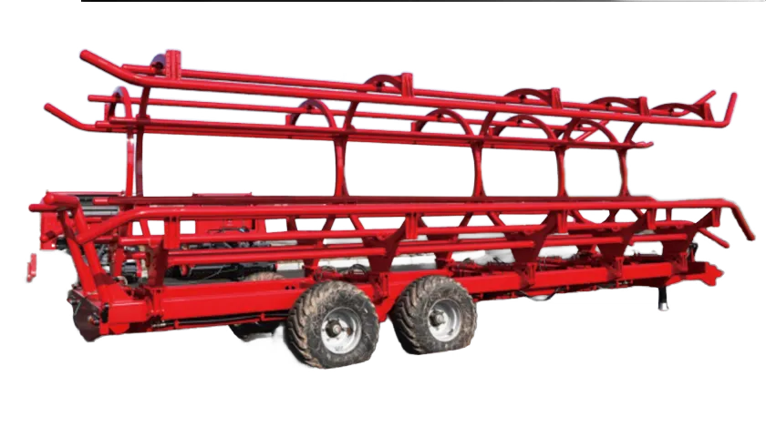 round bale pickup and transport vehicle